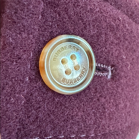 Burberry, Belfield Women’s Wine Red Merino Wool Hooded Overcoat, US 8 - Picture 8 of 12